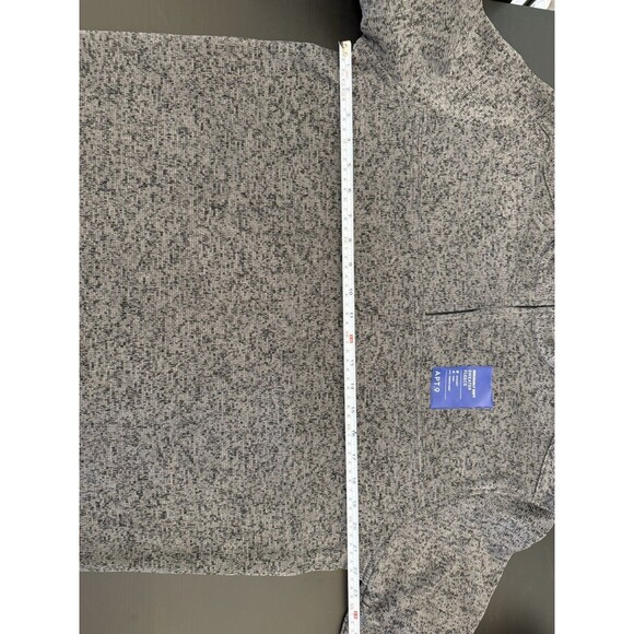 Apt 9 Men’s Seriously Fleece Sweater 1/4 Zip Large Warm Gray Ultrasoft Stretch - Picture 5 of 8